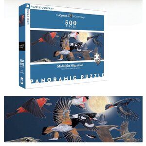 New York Puzzle Company Midnight Migration 500pc Cornell Lab Bird Puzzle